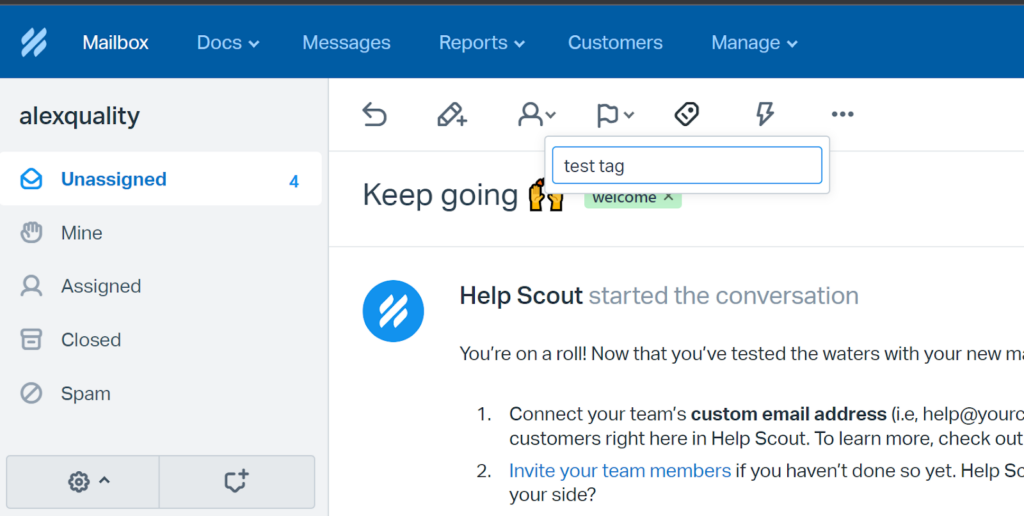 HelpScout - jegycímkék