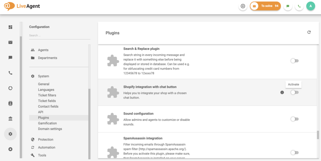 shopify--liveagent-integration Shopify integráció a LiveAgent beépülő modulok csevegő gombjával