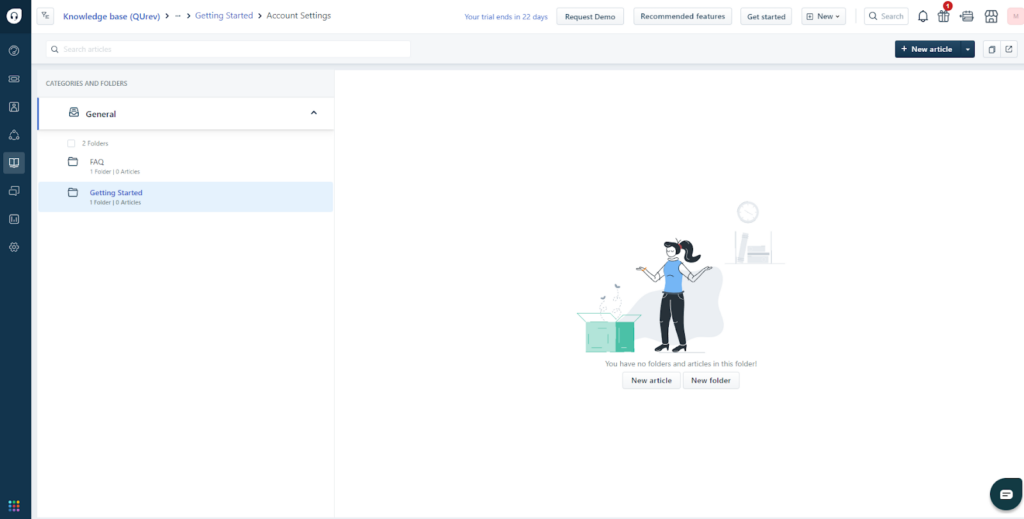 Freshdesk tudásbázis fiókbeállítások